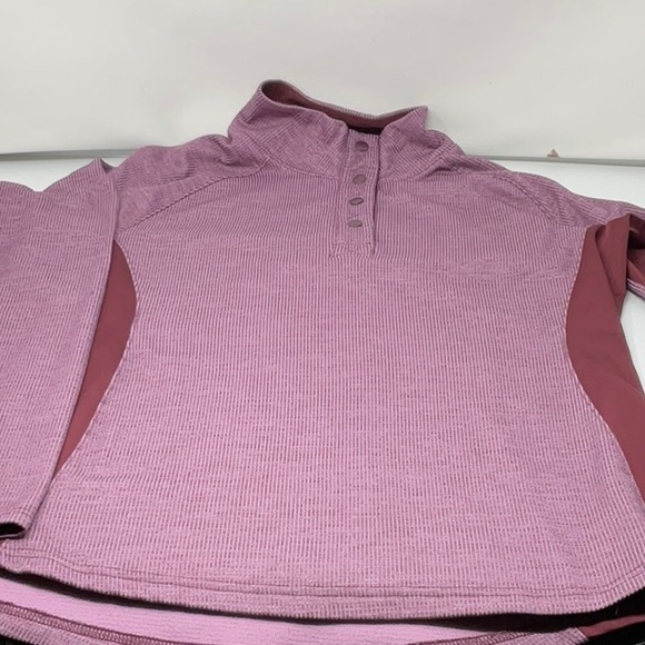 Swiss Alps women’s 1/4 snap dark pink top, size L - Picture 4 of 10